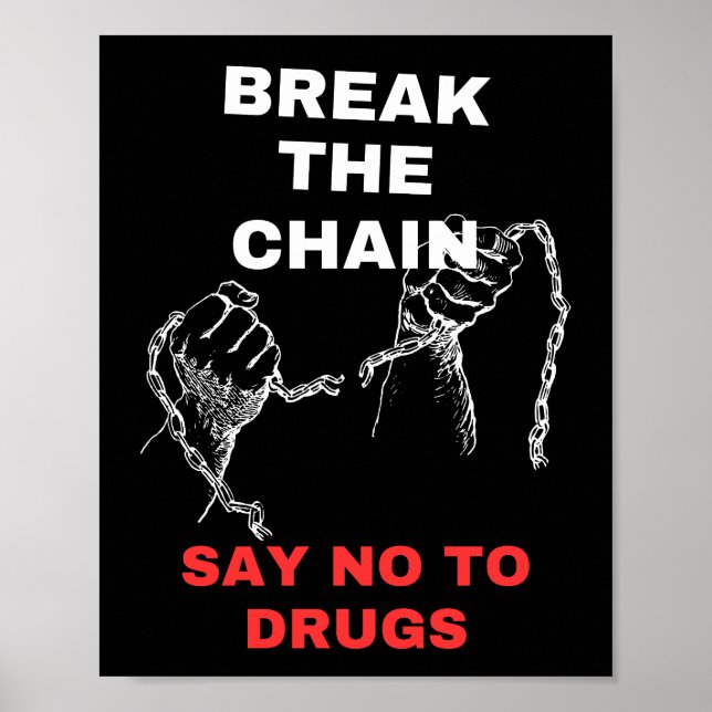 Say NO to Drugs Drug Abuse Prevention Poster (Front)