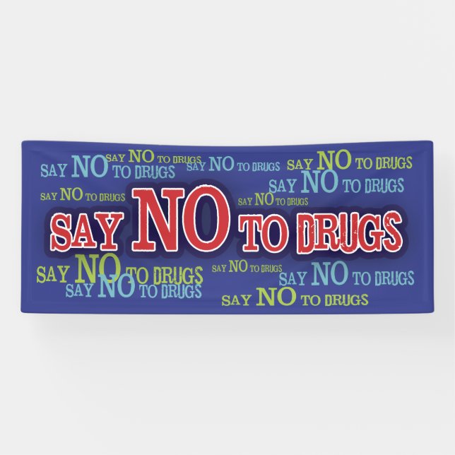 Say No To Drugs Red Ribbon Week School Banner (Horizontal)