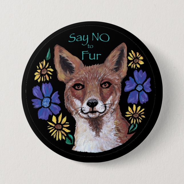 Say NO to Fur Button (Front)
