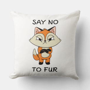 Say no to Fur - Sad Fox Cushion