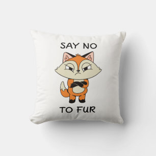 Say no to Fur - Sad Fox Cushion