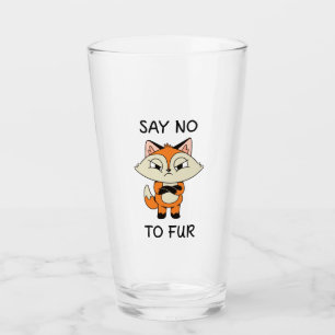 Say no to Fur - Sad Fox Glass