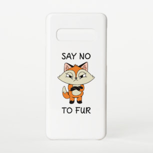 Say no to Fur - Sad Fox Samsung Galaxy Case