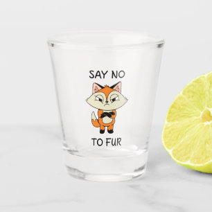 Say no to Fur - Sad Fox Shot Glass