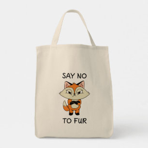 Say no to Fur - Sad Fox Tote Bag