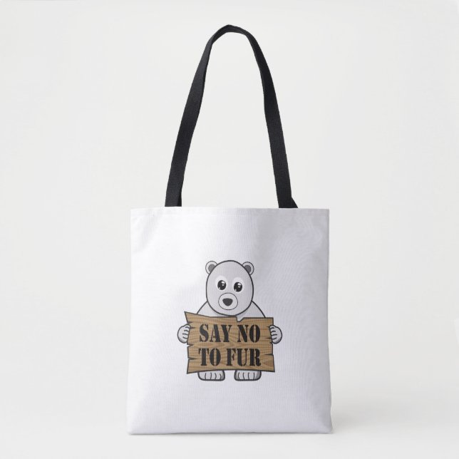 Say no to Fur Tote Bag (Front)