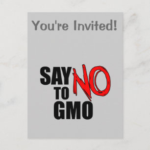 Say NO to GMO Invitation Postcard