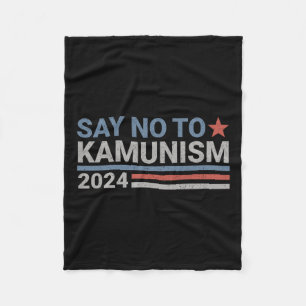 Say No To Kamunism Kamala Vote Trump Vance Fleece Blanket