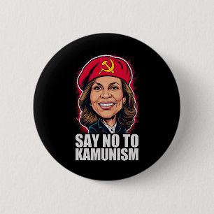 Say No To Kamunism Vote Trump Vance 2024 Funny Pol 6 Cm Round Badge