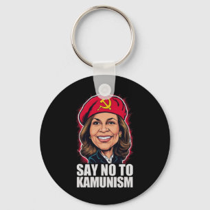 Say No To Kamunism Vote Trump Vance 2024 Funny Pol Key Ring