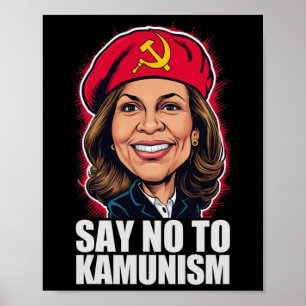 Say No To Kamunism Vote Trump Vance 2024 Funny Pol Poster