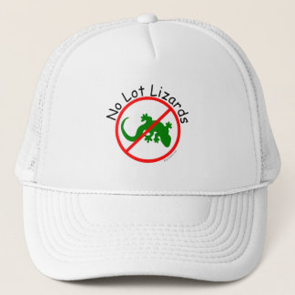 Say No to Lot Lizards on White Truckers Hat