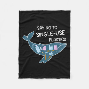 Say No To Plastic Environmental Protection Nature Fleece Blanket