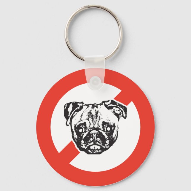 Say No to Pugs Key Ring (Front)