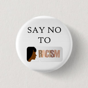 Say no to racism 3 cm round badge