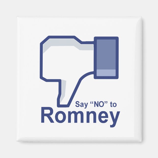 Say No to Romney Magnet (Front)