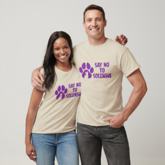 Say No To S paw design in dark purple T-Shirt