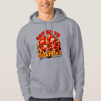 say no to waffles design hoodie