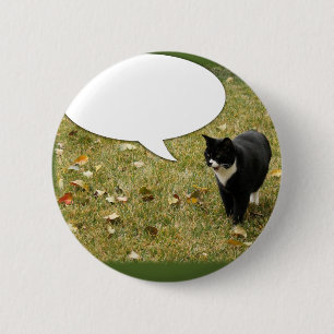 Say Something Kitty 6 Cm Round Badge
