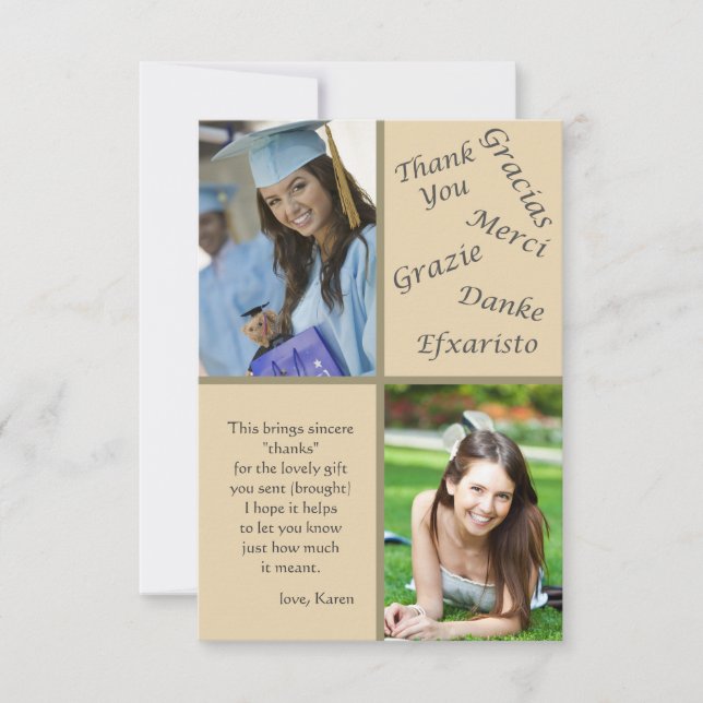 Say Thanks Photo Thank You Notes (Front)