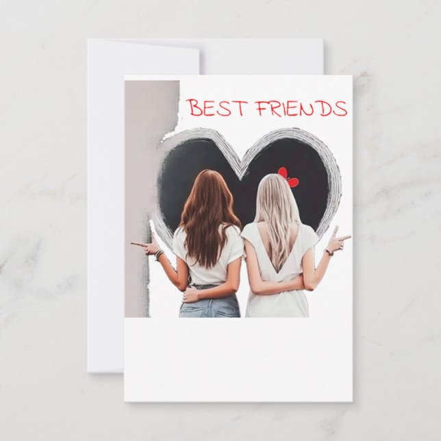 Say Thanks to Your Bestie with Our 'Best Friends'  Thank You Card (Front)