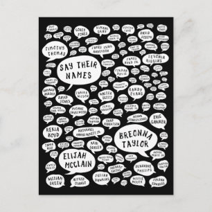 say their names postcard