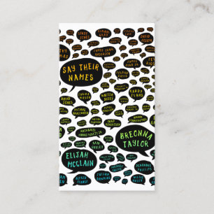 say their names rainbow business card