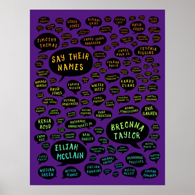 say their names rainbow poster (Front)