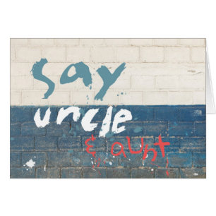 Say Uncle & Aunt Customisable Graffiti