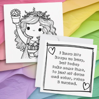 Say with this Cute Plant Themed Colouring 