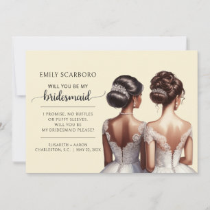 Say Yes African American Bridesmaid Proposal Invitation