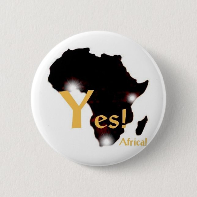 Say Yes! to Africa! 6 Cm Round Badge (Front)