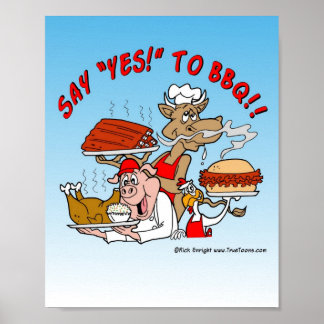 SAY YES TO BBQ! BBQ Poster