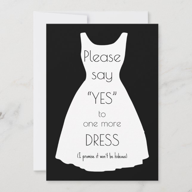 Say Yes to Dress Bridesmaid Proposal Invitation (Front)