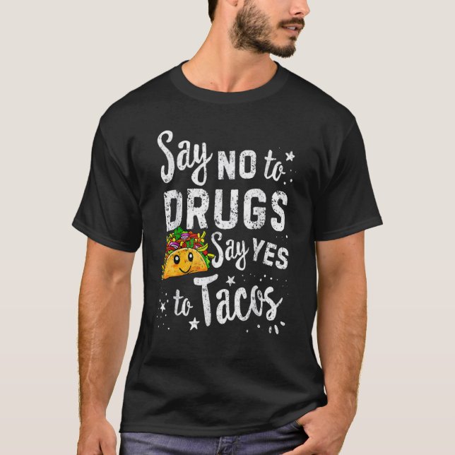 Say Yes To Tacos Say No To Red Ribbon Week Kids Bo T-Shirt (Front)