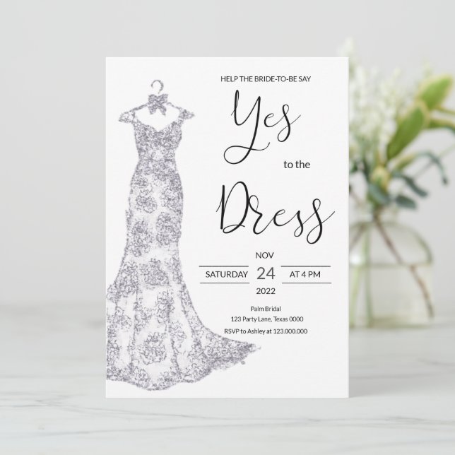 Say Yes To The Dress  Invitation (Standing Front)