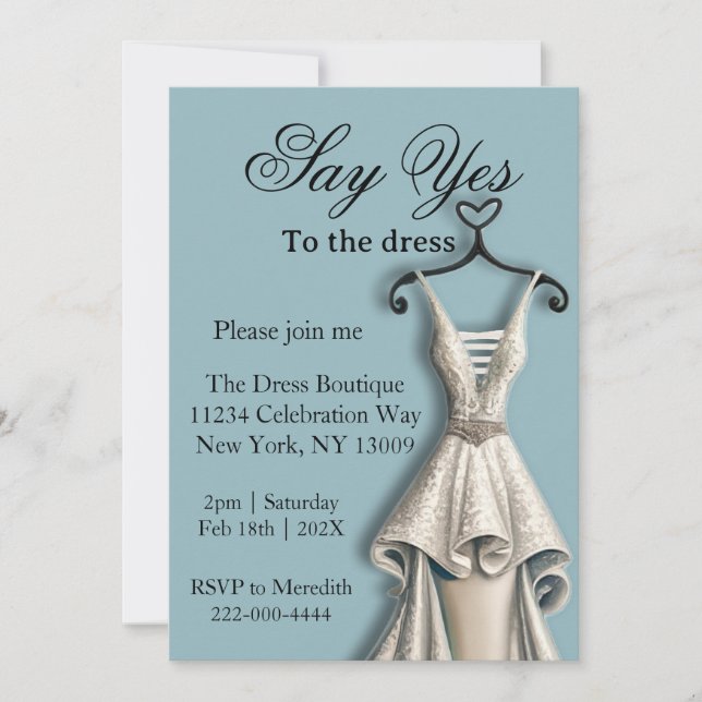 Say Yes to the Dress Invitation (Front)