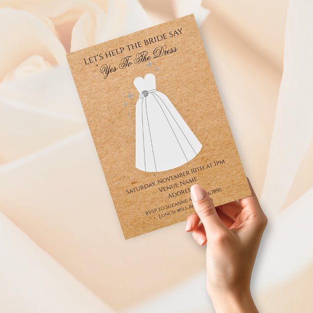 Say Yes to the Dress Rustic Kraft Invitation (Say Yes to the Dress Rustic Kraft Invitation
)