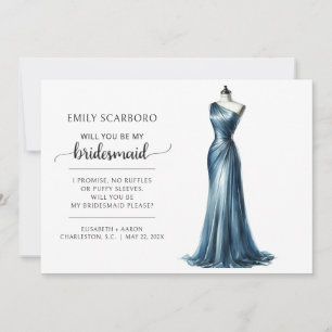 Say Yes Trendy Fun Bridesmaid Proposal  Invitation