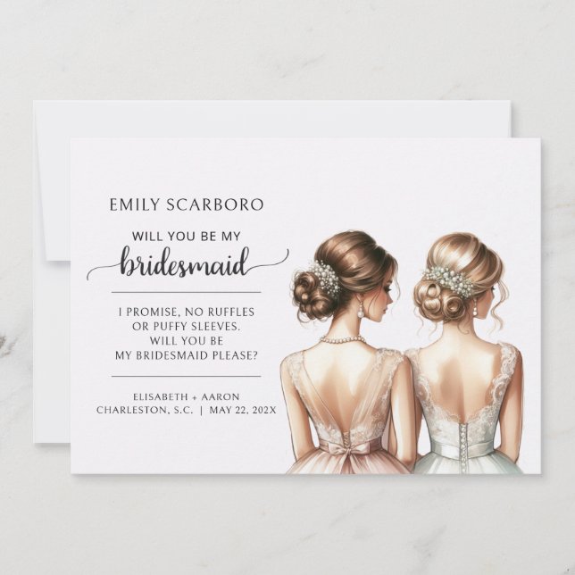 Say Yes Will You Be My Bridesmaid Proposal Card (Front)