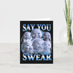 Say You Swear Ai Niche Baby Holding Back Laugh Gen Card