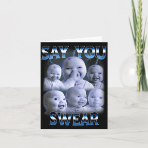 Say You Swear Ai Niche Baby Holding Back Laugh Gen Card