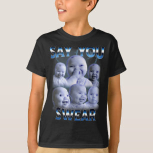 Say You Swear Ai Niche Baby Holding Back Laugh Gen T-Shirt