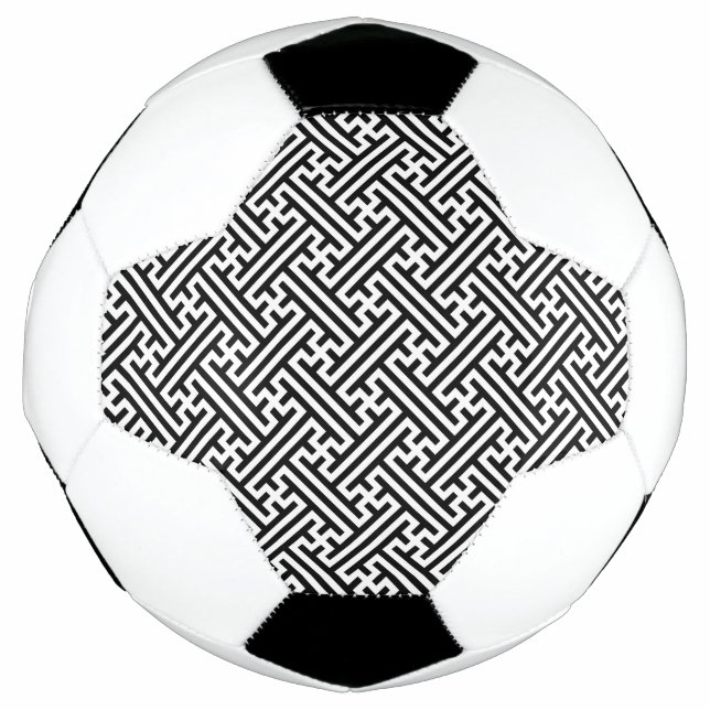 Sayagata pattern, Japanese, Black and White Football (Front)