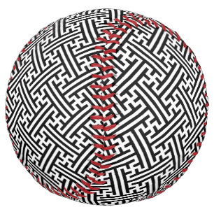 Sayagata pattern, Japanese, Black and White Softball