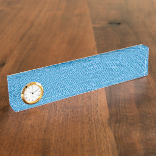 Sayagata pattern, Japanese, Blue and Baby Blue Nameplate