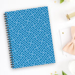 Sayagata pattern, Japanese, Blue and Baby Blue Planner<br><div class="desc">Elegant,  stylish and sophisticated Sayagata pattern in blue and baby blue colour. Modern and trendy design,  perfect gift for the sayagata pattern lover.</div>