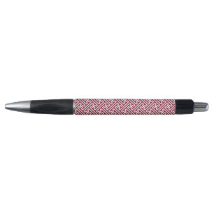 Sayagata pattern, Japanese, Burgundy and White