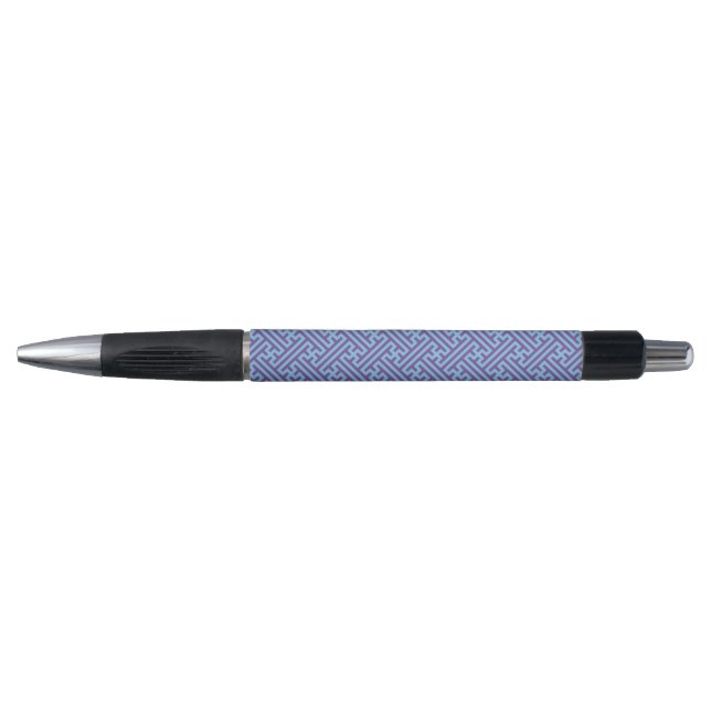 Sayagata pattern, Japanese, Purple and Blue (Front)