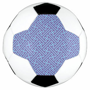 Sayagata pattern, Japanese, Purple and Blue Football
